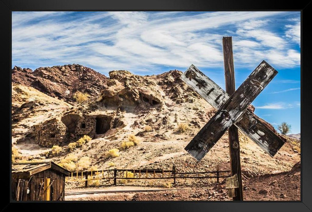 Abandoned Railroad Sign Ghost Town Bodie California Photo Art Print Stand or Hang Wood Frame Display Poster Print 13x9