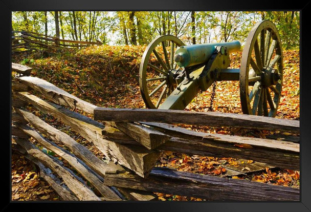 Civil War Cannon Kennesaw Battlefield Georgia Park Photo Photograph American History Union Army Art Print Stand or Hang Wood Frame Display Poster Print 13x9