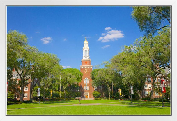 East Quad Brooklyn College Brooklyn NY Photo Photograph White Wood Framed Poster 20x14