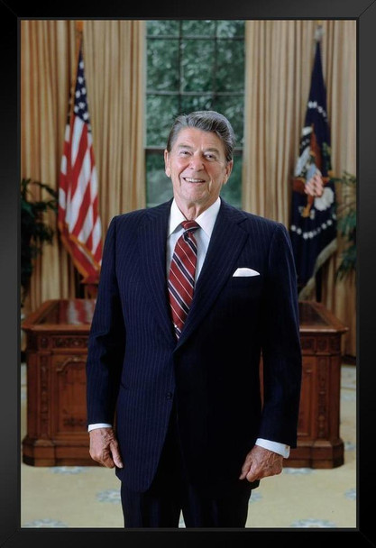 Ronald Reagan Official Presidential Portrait Photo Art Print Stand or Hang Wood Frame Display Poster Print 9x13