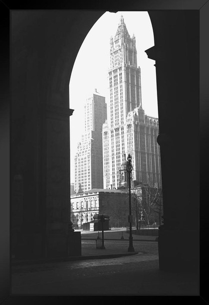 Woolworth Building Seen Through Arch New York City B&W Archival Photo Photograph Art Print Stand or Hang Wood Frame Display Poster Print 9x13