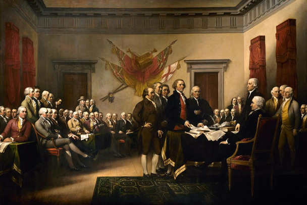 The Declaration Of Independence John Trumbull Signing Of The Declaration Of Independence ations Historical Poster Patriotic Poster Wall Art Stretched Canvas Art Wall Decor 24x16