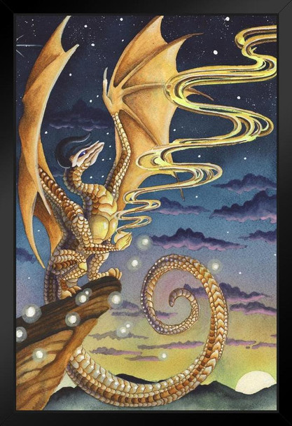 Spirt Guide by Carla Morrow Spiritual Incense Dragon Fantasy Art Print Stand or Hang Wood Frame Display Poster Print 9x13