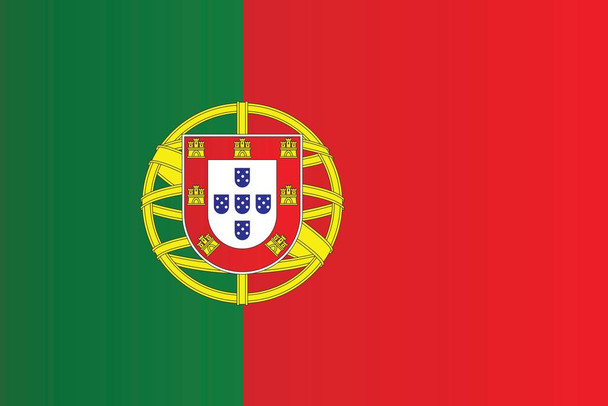 Portugal National Flag Stretched Canvas Wall Art 16x24 inch