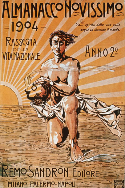 Ninth Almanac Magazine Vintage Illustration Art Deco Vintage French Wall Art Nouveau 1920 French Advertising Vintage Poster Prints Art Nouveau Decor Stretched Canvas Art Wall Decor 16x24