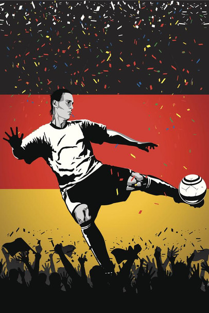 Germany Soccer player Sports Stretched Canvas Wall Art 16x24 inch