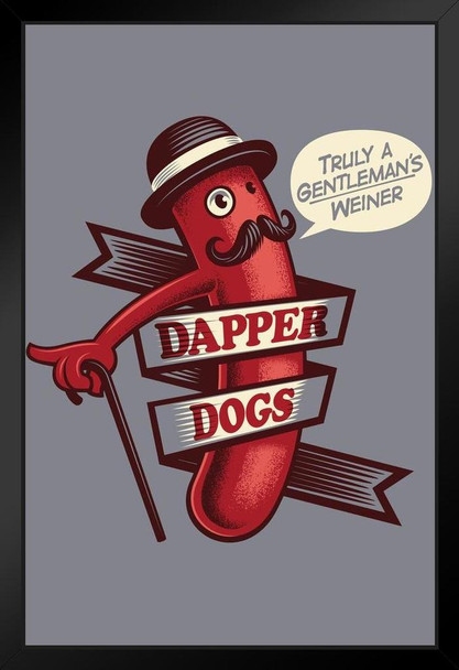 Dapper Dogs A Gentlemans Weiner Vintage Advertising Art Print Stand or Hang Wood Frame Display Poster Print 9x13