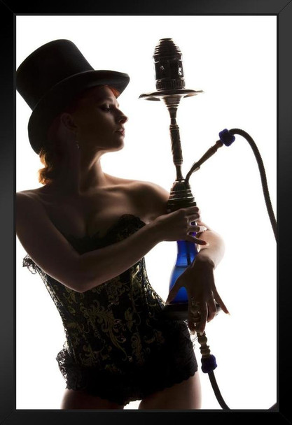 Sexy Cabaret Dancer in Corset with Hookah Photo Photograph Art Print Stand or Hang Wood Frame Display Poster Print 9x13