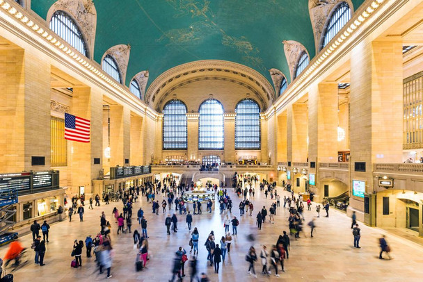 Grand Central Station New York City NYC Photo Print Stretched Canvas Wall Art 24x16 inch