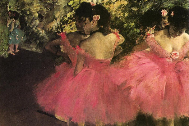 Edgar Degas Dancers In Pink Impressionist Art Posters Degas Prints and Posters Ballerina Posters for Wall Painting Edgar Degas Canvas Wall Art French Stretched Canvas Art Wall Decor 16x24