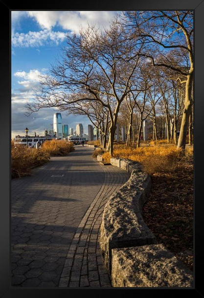 Peaceful Sunset Battery Park During Golden Hour New York City NYC Photo Photograph Art Print Stand or Hang Wood Frame Display Poster Print 9x13