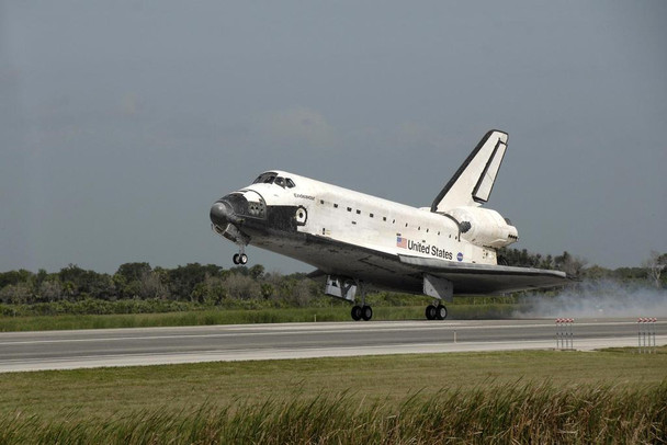 Space Shuttle Endeavour Landing Orbiter Vehicle OV103 Spacecraft Photograph Stretched Canvas Wall Art 16x24 inch