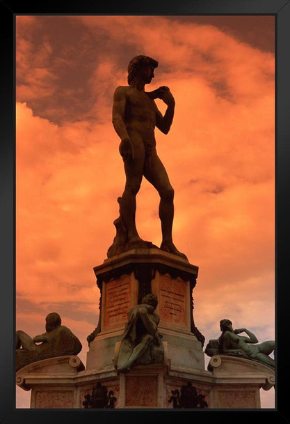 Statue of David in Michelangelo Square Florence Photo Photograph Art Print Stand or Hang Wood Frame Display Poster Print 9x13