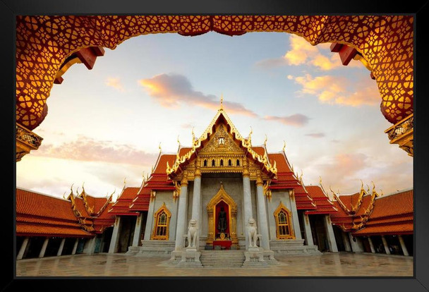 The Marble Temple Bangkok Thailand Photo Photograph Art Print Stand or Hang Wood Frame Display Poster Print 13x9