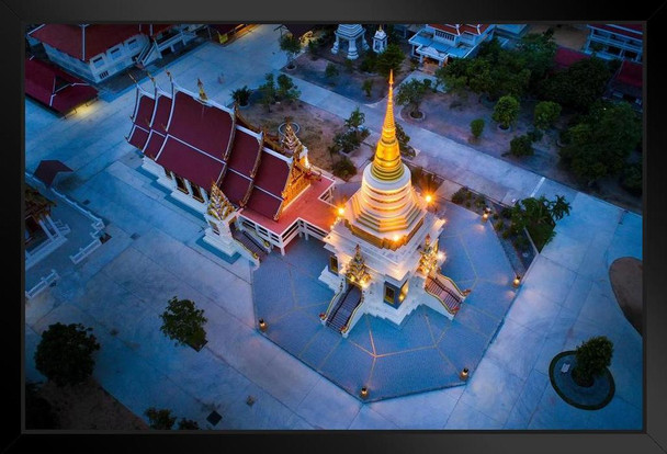 Golden Pagoda in Temple of Thailand Photo Photograph Art Print Stand or Hang Wood Frame Display Poster Print 13x9