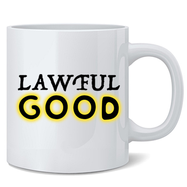 Lawful Good Roleplaying Game Alignment RPG Gamer Funny Cool Ceramic Coffee Mug Tea Cup Fun Novelty 12 oz