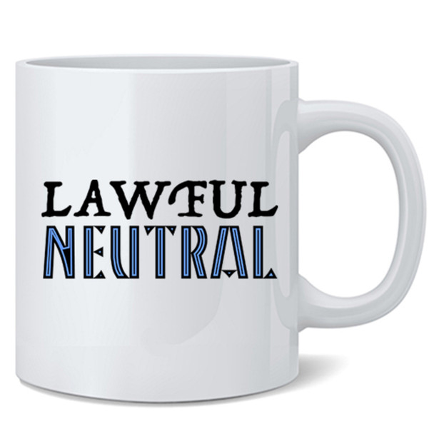 Lawful Neutral Roleplaying Game Alignment RPG Gamer Funny Cool Ceramic Coffee Mug Tea Cup Fun Novelty 12 oz