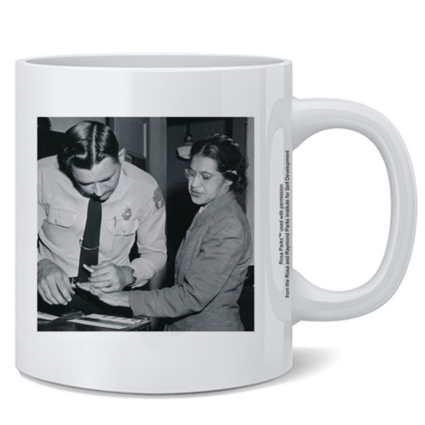 Rosa Parks Fingerprinting Mugshot Civil Rights Black History Motivational Inspirational Ceramic Coffee Mug Tea Cup Fun Novelty Gift 12 oz