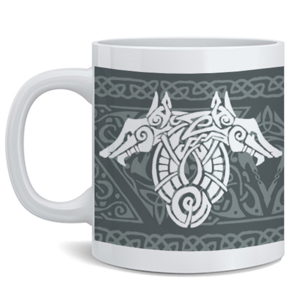 Assassins Creed Valhalla Fenrir Crest Gold Edition Ultimate Edition Video Game Gaming Gamer Merchandise Cosplay Collectibles Merch Accessories Ceramic Coffee Mug Tea Cup Fun Novelty Gift 12 oz