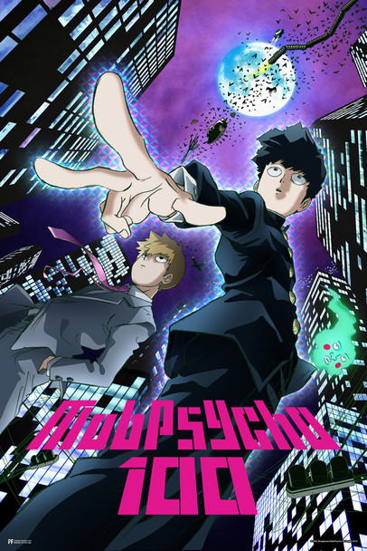 Mob Psycho 100 Poster Anime Series 1 Key Art Crunchyroll Merch Manga Series Bedroom Decor Cool Wall Art Print Poster 12x18