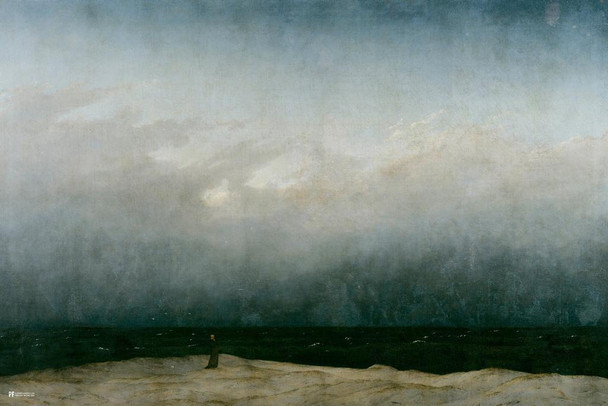 Monk By the Sea Caspar David Friedrich Painting Classic Landscape Fine Art Cool Wall Art Print Poster 24x36