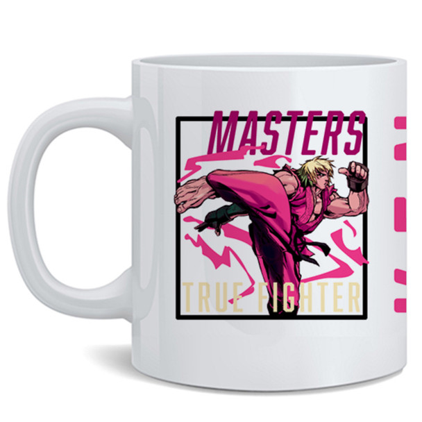 Street Fighter 2 Ken Masters Great True Fighter USA Art Retro 90s Arcade Capcom Video Game Gaming Gamer Merchandise Collectibles Merch Accessories Ceramic Coffee Mug Tea Cup Fun Novelty Gift 12 oz