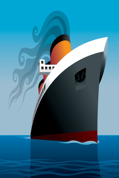 Vintage Ocean Liner Cool Wall Art Print Poster 12x18