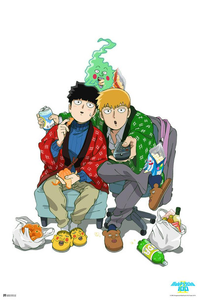 Mob Psycho 100 Poster Mob Reigen Dimple TV Funny Crunchyroll Japanese Anime Merchandise Manga Series Anime Streaming Poster Merch Anime Bedroom Decor Cool Wall Art Print Poster 24x36