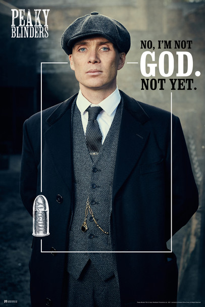 Peaky Blinders Poster Tommy Shelby I'm Not God Not Yet Cillian Murphy Peaky Blinders Merch Peaky Blinders Print Shelby Company Limited Tommy TV Show Cool Wall Decor Art Print Poster 12x18