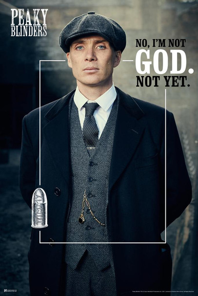 Peaky Blinders Poster Tommy Shelby I'm Not God Not Yet Cillian Murphy Peaky Blinders Merch Peaky Blinders Print Shelby Company Limited Tommy TV Show Stretched Canvas Art Wall Decor 16x24