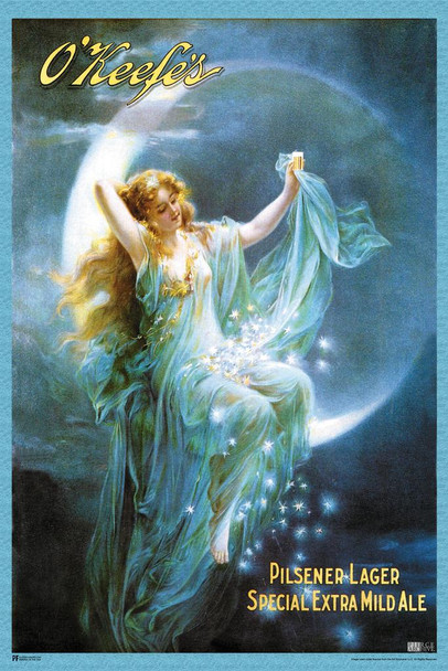 Laminated Okeefes Lager Pilsener Art Nouveau Advertisement Art Deco Vintage Brewery Decor Retro Decor Man Cave Stuff Bar Accessories Kitchen Decor Beer Signs Craft Beer Poster Dry Erase Wall Art 24x36