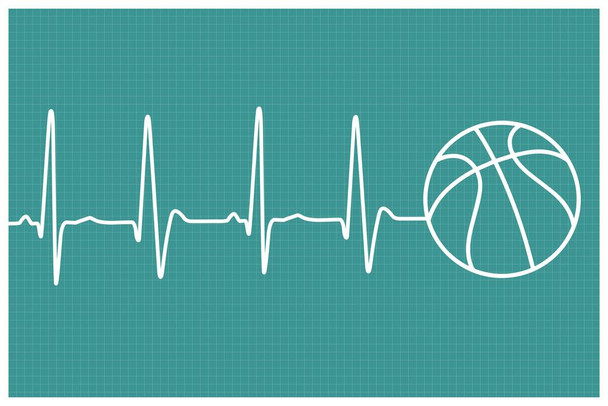 Basketball Player Heartbeat Sports Athlete Motivational Wall Art Bedroom Wall Decor Game Room Decor Basketball Is Life Dunk Boys Room Inspirational Athletic Thick Paper Sign Print Picture 8x12