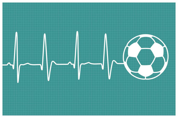 Laminated Soccer Player Heartbeat Football Futbol Sports Athlete Bedroom Decor Inspirational Wall Art Motivational Poster Boys Room Girls Room Game Room Decor Poster Dry Erase Sign 12x18