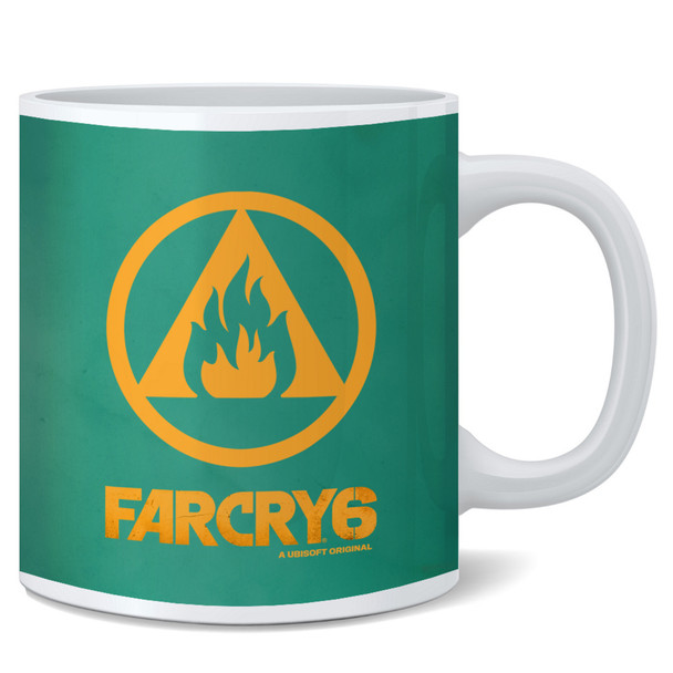 Far Cry 6 Logo FarCry6 Video Game Gaming Gamer Far Cry Merchandise Collectibles Collectors Edition Far Cry Merch Accessories Ceramic Coffee Mug Tea Cup Fun Novelty Gift 12 oz