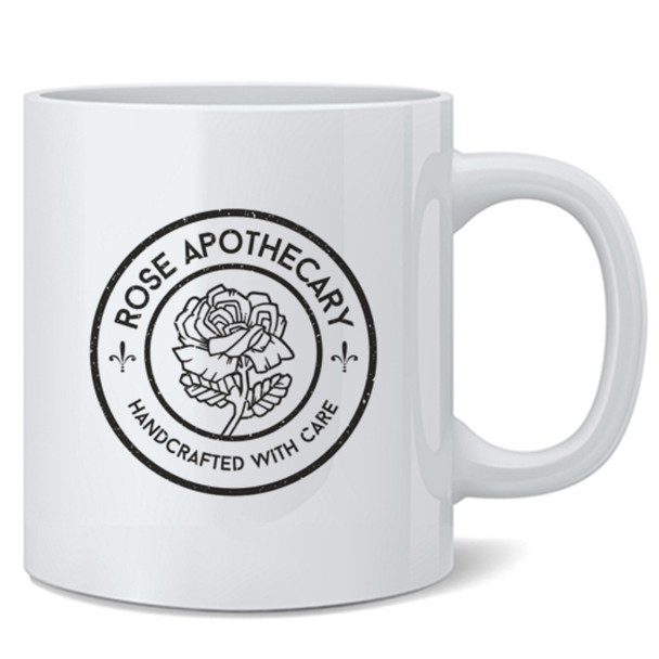 Rose Apothecary Round Logo Schitts Creek Coffee Mug 12oz