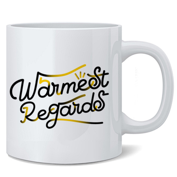 Best Wishes Warmest Regards Schitts Creek Mug Funny David Rose Apothecary Merchandise Official Schitts Creek Merchandise TV Show Kitchen Accessories Ceramic Coffee Mug Tea Cup Fun Novelty Gift 12 oz