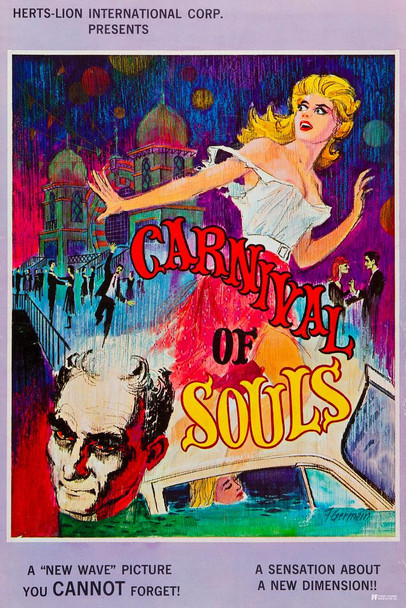 Carnival of Souls 1962 Retro Vintage Horror Movie Poster Horror Movie Merchandise Cult Classic Film Spooky Halloween Decorations Collectibles Memorabilia Cool Wall Art Print Poster 24x36