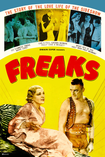 Freaks 1932 Tod Browning Retro Vintage Horror Movie Poster Horror Movie Merchandise Horror Decor Classic Gothic Decor Spooky Scary Halloween Decorations Cool Wall Decor Art Print Poster 12x18