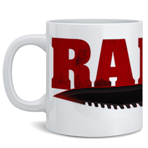 Rambo Combat Knife Weapons Arsenal Retro Vintage 80s Movie Theater Decor Memorabilia Action Film Sylvester Stallone Series Collection Classic War Ceramic Coffee Mug Tea Cup Fun Novelty Gift 12 oz