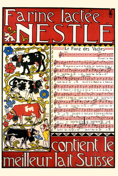 Farine Lactee Nestle Italy Milk Powder Vintage Illustration Art Deco Vintage French Wall Art Nouveau French Advertising Vintage Poster Prints Art Nouveau Decor Cool Wall Decor Art Print Poster 12x18