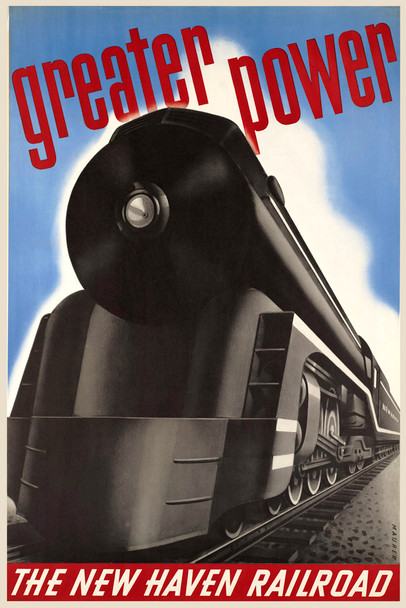 New Haven Railroad CT Connecticut Train RR Greater Power Hartford New York City Commuter Cool Wall Art Print Poster 12x18