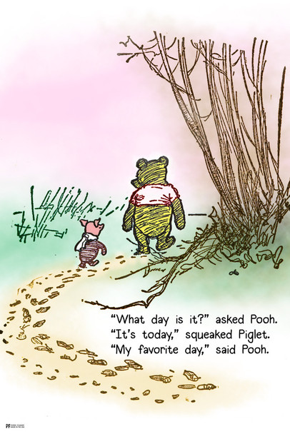 Winnie the Pooh Today Print Poster 12x18