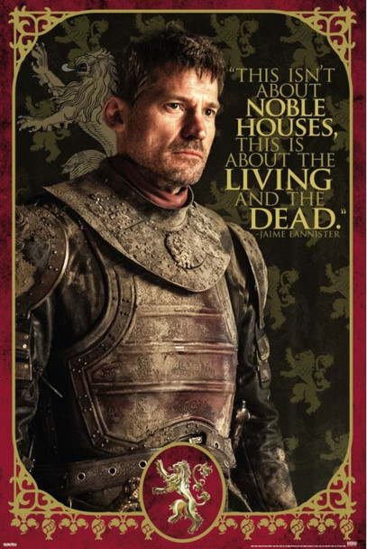 Game of Thrones Jaime Noble Houses TV Show Cool Wall Art Print Poster 24x36
