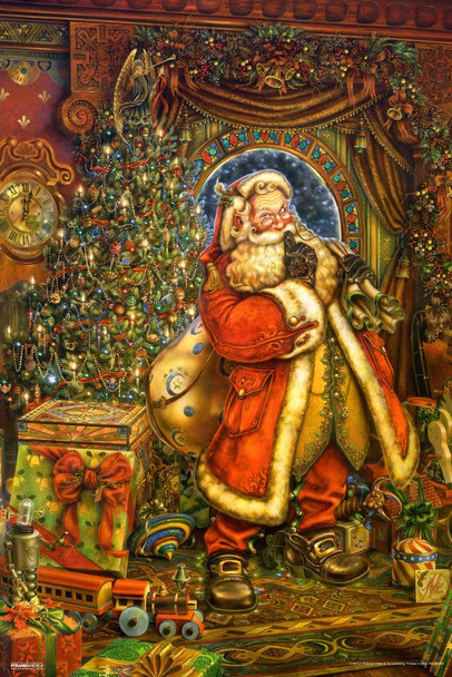 Santa Claus by Myles Pinkney Stretched Canvas Art Wall Decor 16x24