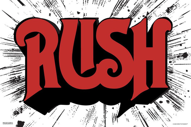 Rush Classic Logo Album Cover Art Retro Vintage Style Rock Band Music Stretched Canvas Art Wall Decor 16x24