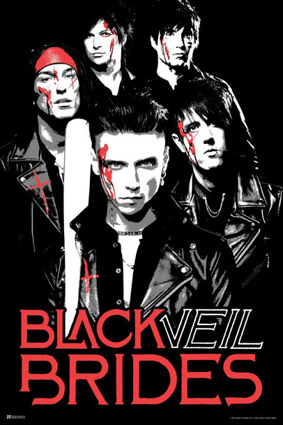 Black Veil Brides Poster Bloodied Music Andy Biersack Black Veil Brides Merch BVB Band Merch Fallen Angels Black Veil Brides Merchandise Indie Bedroom Decor Cool Wall Decor Art Print Poster 16x24