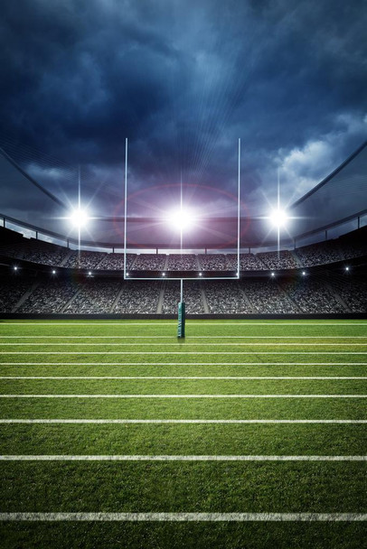 Football Field Goal Uprights Stadium Dramatic Enhanced Photo Cool Wall Decor Art Print Poster 16x24