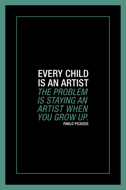 Pablo Picasso Every Child Is An Artist Motivational Art Print Picasso Wall Art Quote Expressionism Artwork Style Abstract Symbolist Oil Painting Canvas Home Cool Wall Decor Art Print Poster 16x24