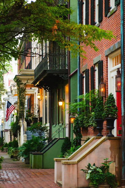 Historic Houses Residential District Savannah Georgia Photo Photograph Cool Wall Decor Art Print Poster 16x24