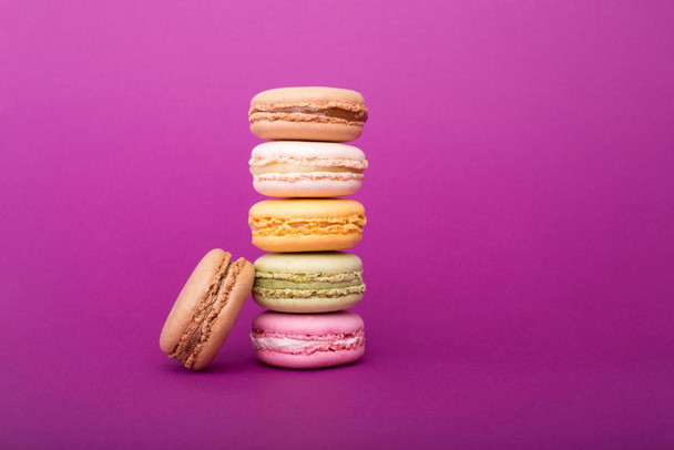 Tower of Sweet Colorful French Macaroons Photo Photograph Cool Wall Decor Art Print Poster 24x16